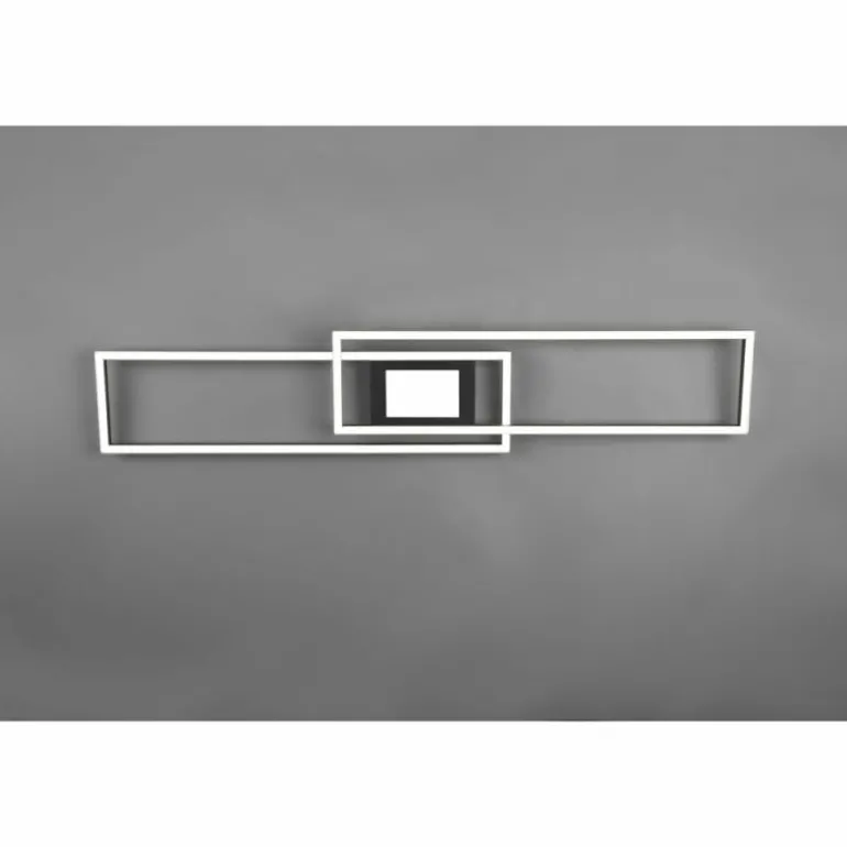 Plafonnier Trio-Leuchten Ganado LED Noir, 2 lumières, Télécommandes, Changeur de couleurs