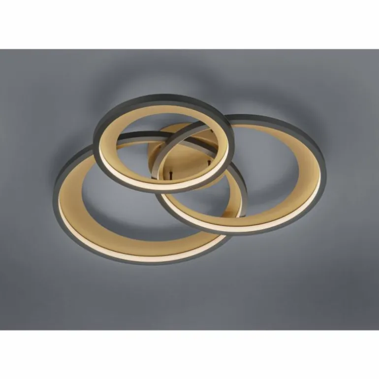 Plafonnier Trio-Leuchten Granada LED Noir, 1 lumière