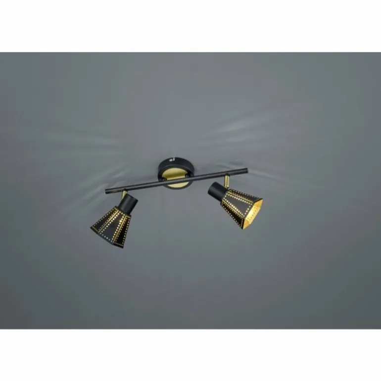 Plafonnier Trio-Leuchten Houston Noir, 2 lumières