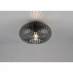 Plafonnier Trio-Leuchten Johann Noir, 1 lumière