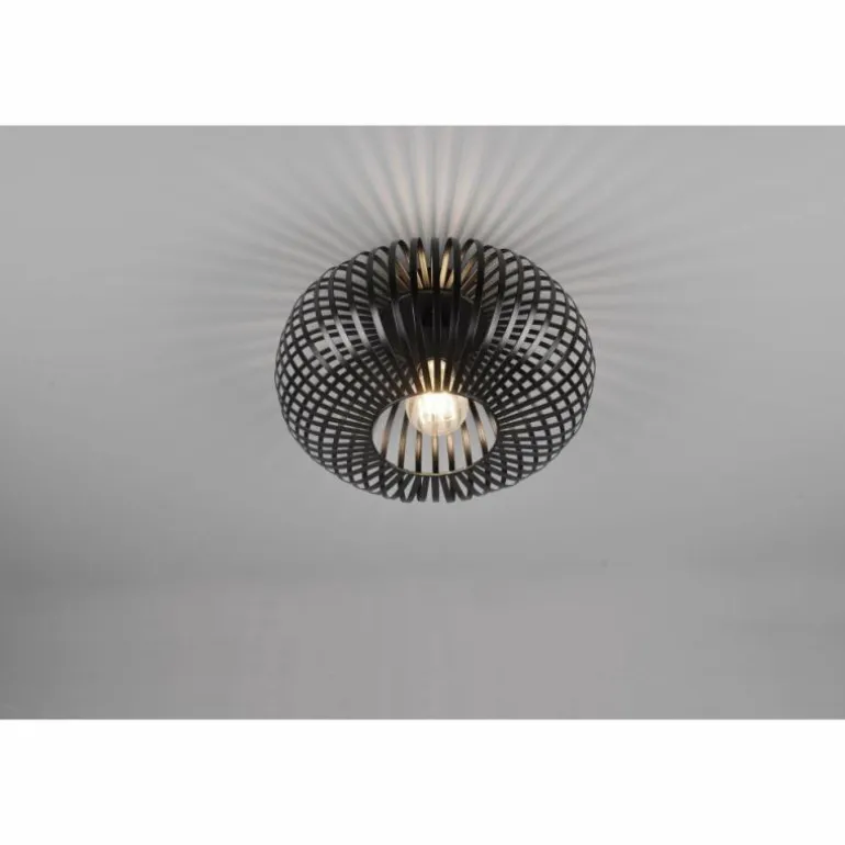 Plafonnier Trio-Leuchten Johann Noir, 1 lumière