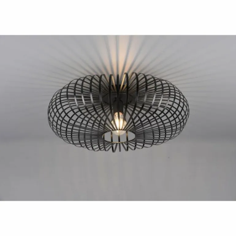 Plafonnier Trio-Leuchten Johann Noir, 1 lumière