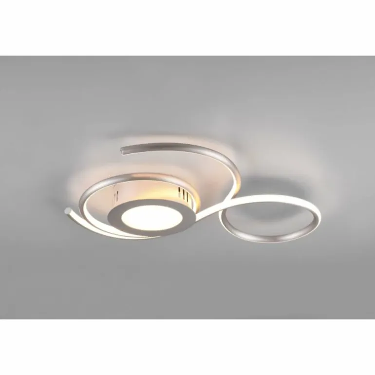 Plafonnier Trio-Leuchten Jive LED Nickel mat, 1 lumière, Télécommandes