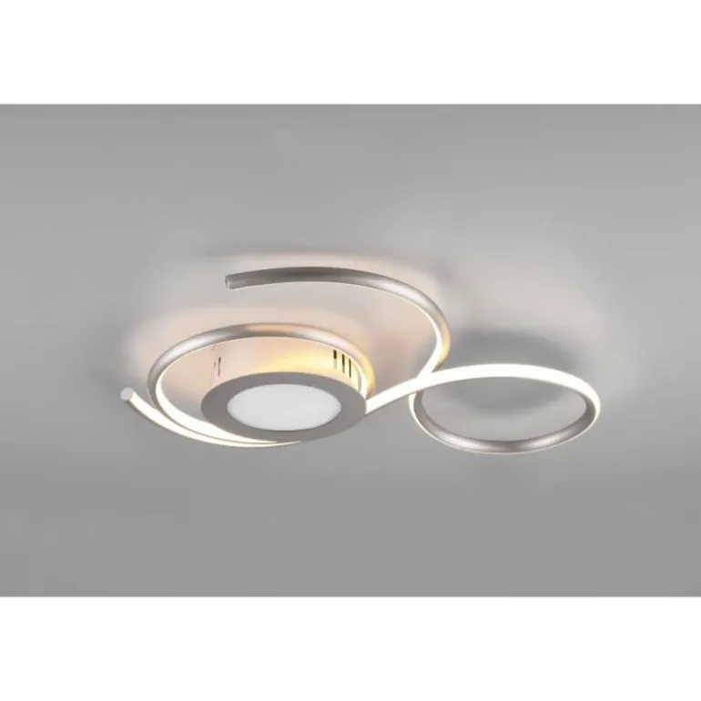 Plafonnier Trio-Leuchten Jive LED Nickel mat, 1 lumière, Télécommandes
