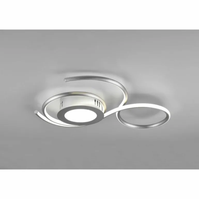 Plafonnier Trio-Leuchten Jive LED Nickel mat, 1 lumière, Télécommandes