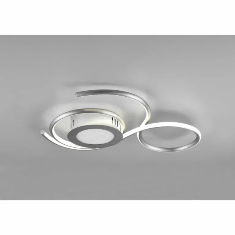 Plafonnier Trio-Leuchten Jive LED Nickel mat, 1 lumière, Télécommandes
