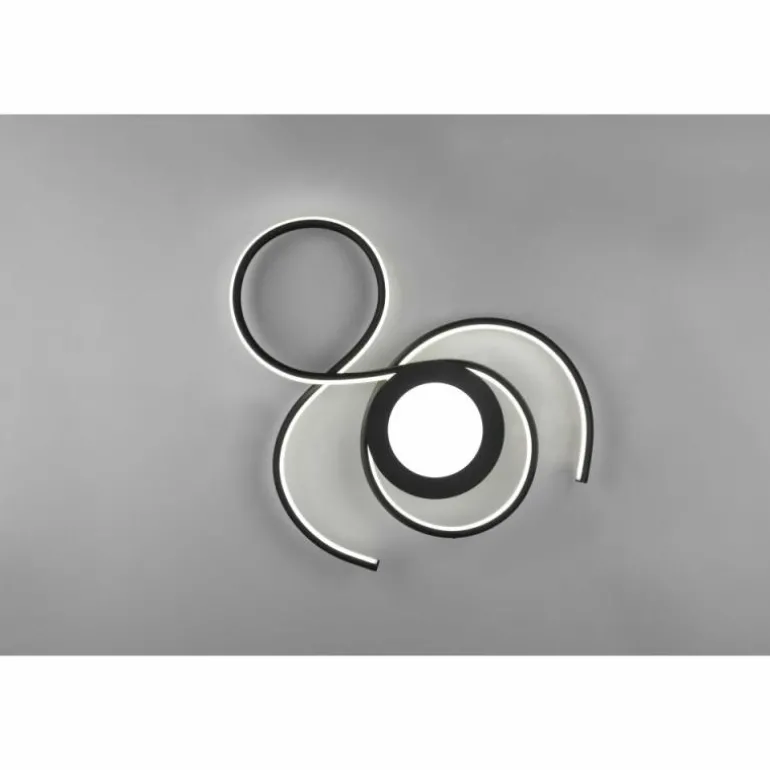 Plafonnier Trio-Leuchten Jive LED Noir, 1 lumière, Télécommandes