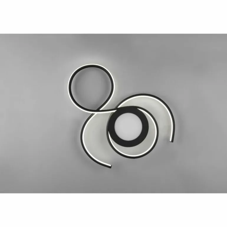 Plafonnier Trio-Leuchten Jive LED Noir, 1 lumière, Télécommandes