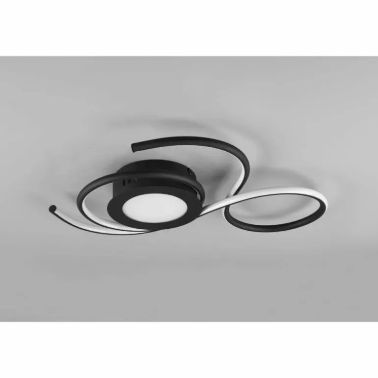 Plafonnier Trio-Leuchten Jive LED Noir, 1 lumière, Télécommandes