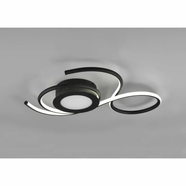 Plafonnier Trio-Leuchten Jive LED Noir, 1 lumière, Télécommandes