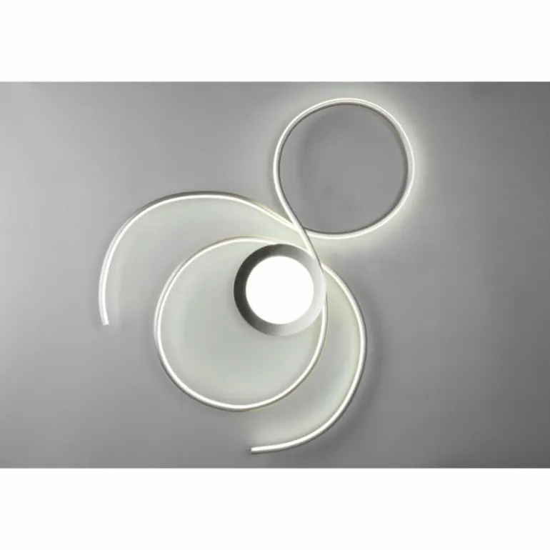 Plafonnier Trio-Leuchten Jive LED Nickel mat, 1 lumière
