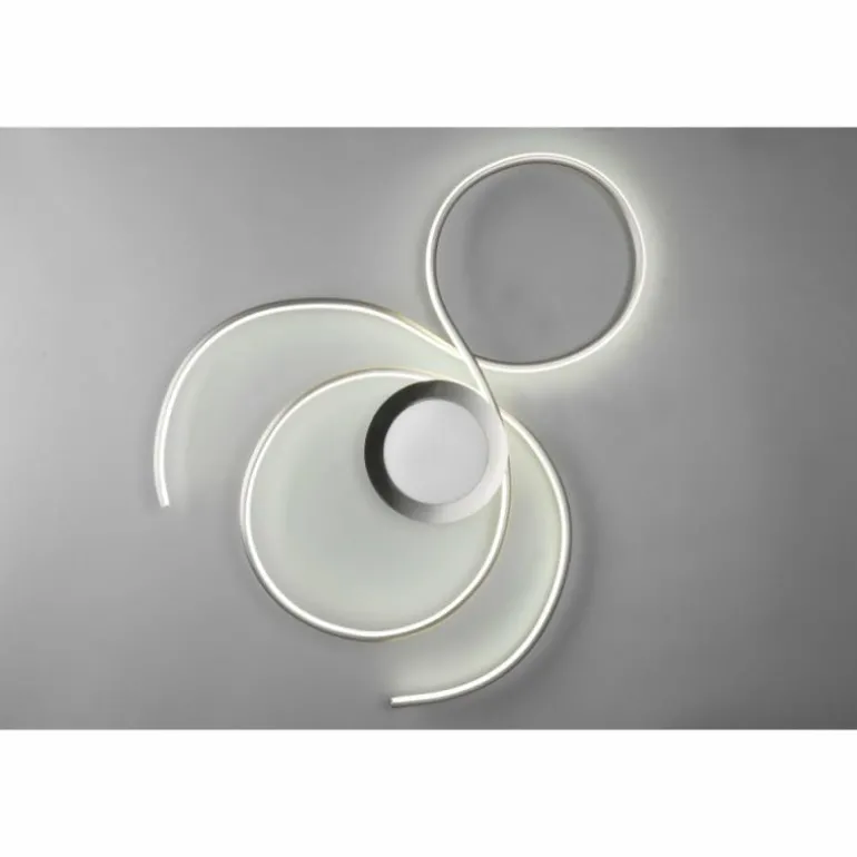 Plafonnier Trio-Leuchten Jive LED Nickel mat, 1 lumière