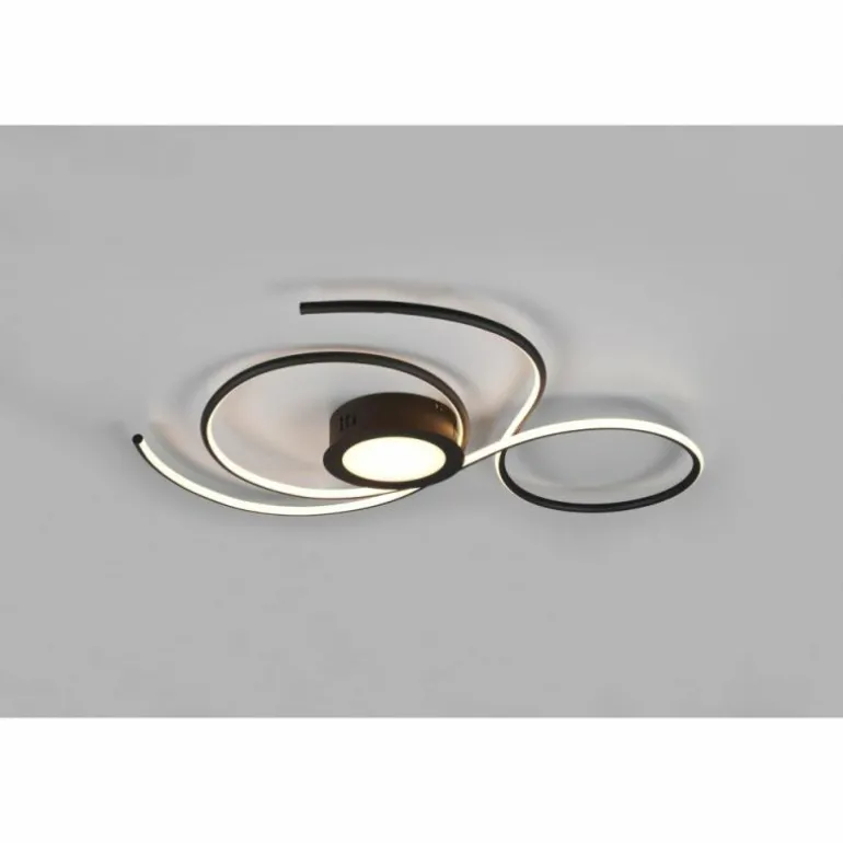 Plafonnier Trio-Leuchten Jive LED Noir, 1 lumière, Télécommandes