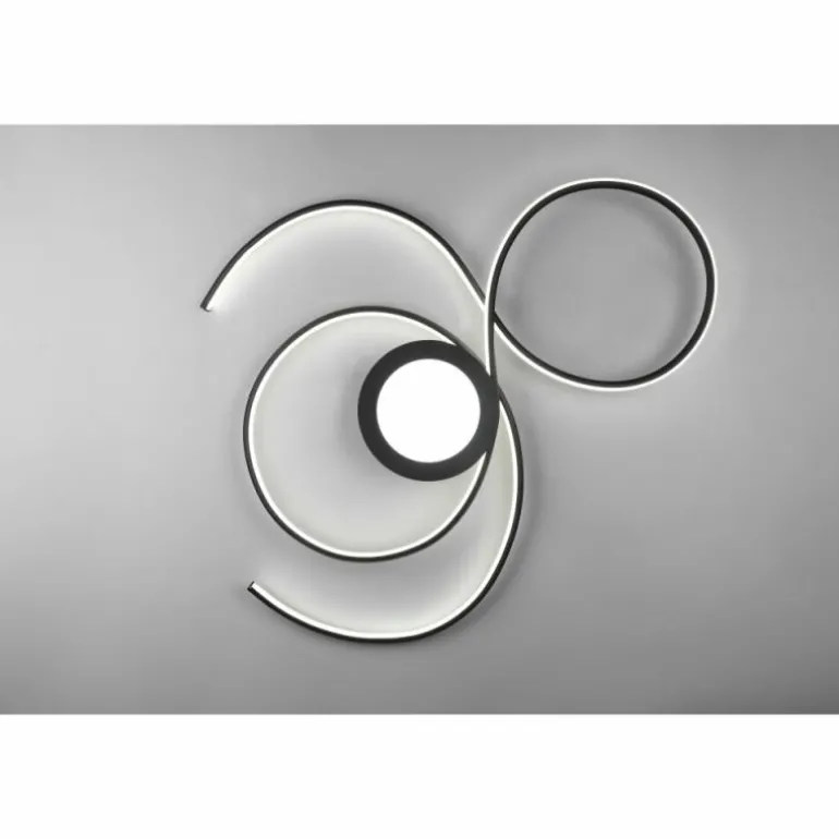 Plafonnier Trio-Leuchten Jive LED Noir, 1 lumière, Télécommandes