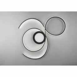 Plafonnier Trio-Leuchten Jive LED Noir, 1 lumière, Télécommandes