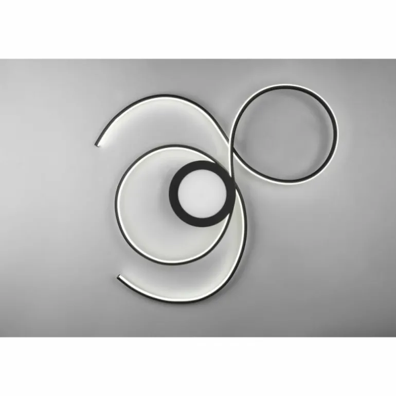 Plafonnier Trio-Leuchten Jive LED Noir, 1 lumière, Télécommandes