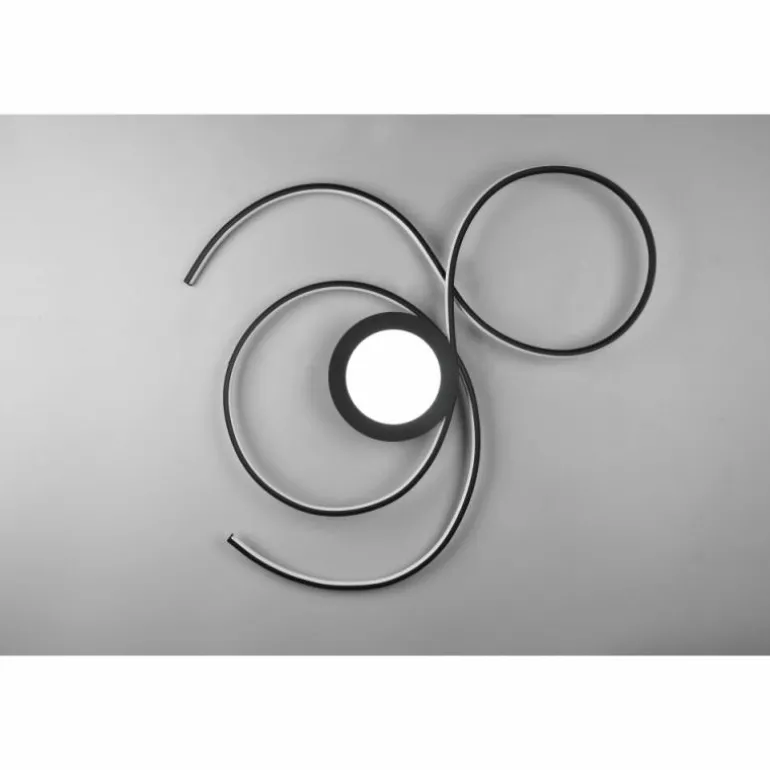 Plafonnier Trio-Leuchten Jive LED Noir, 1 lumière, Télécommandes