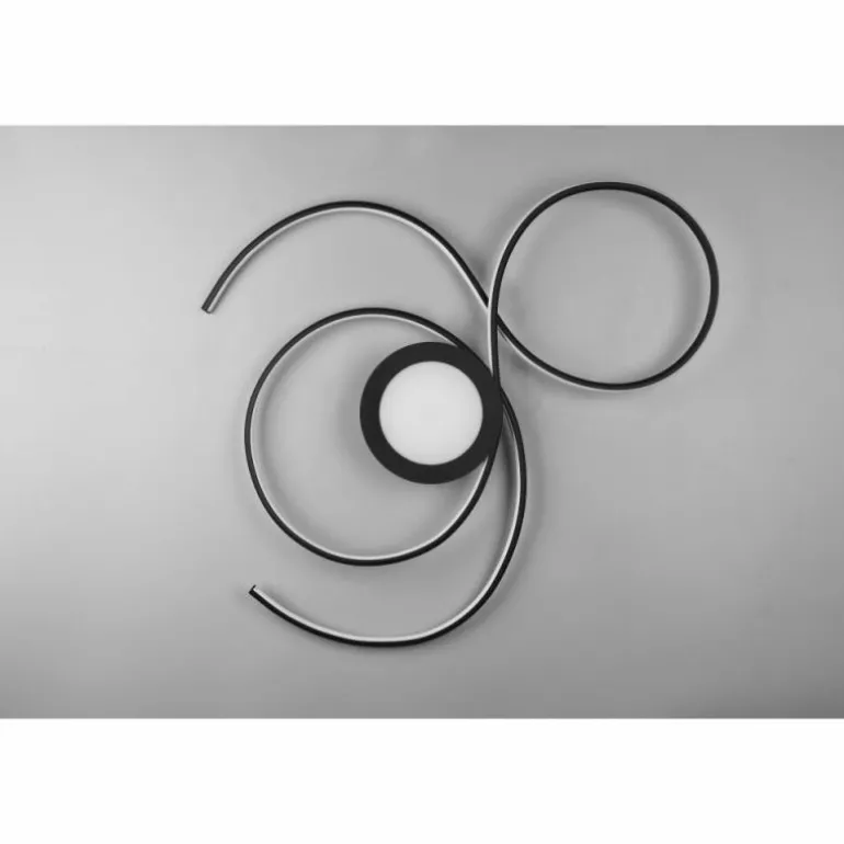 Plafonnier Trio-Leuchten Jive LED Noir, 1 lumière, Télécommandes