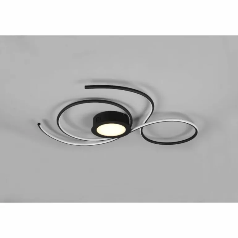 Plafonnier Trio-Leuchten Jive LED Noir, 1 lumière, Télécommandes