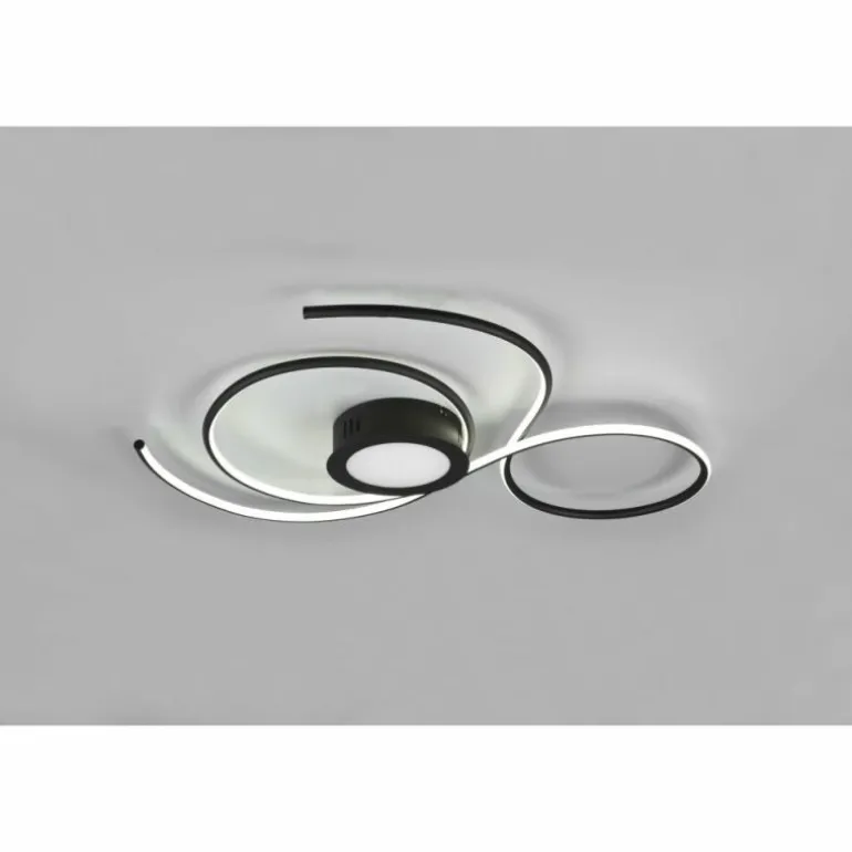 Plafonnier Trio-Leuchten Jive LED Noir, 1 lumière, Télécommandes