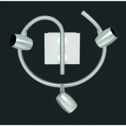 Plafonnier Trio-Leuchten Michael Nickel mat, 3 lumières