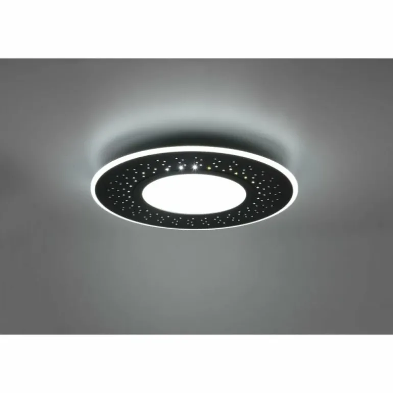 Plafonnier Trio-Leuchten Verus LED Noir, 1 lumière, Télécommandes