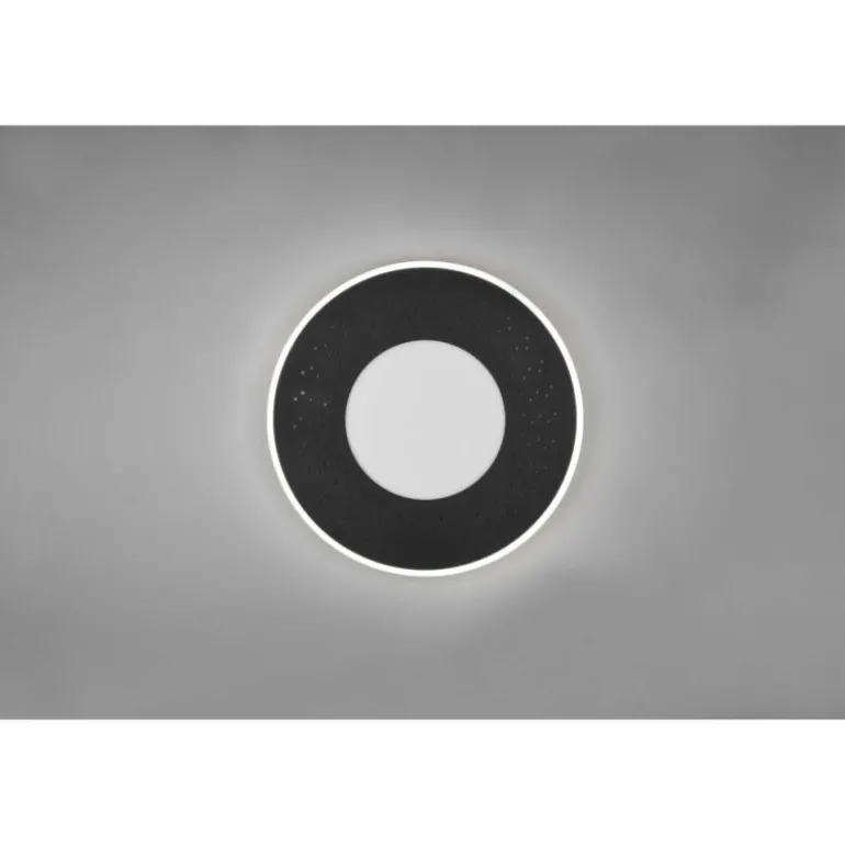 Plafonnier Trio-Leuchten Verus LED Noir, 1 lumière, Télécommandes