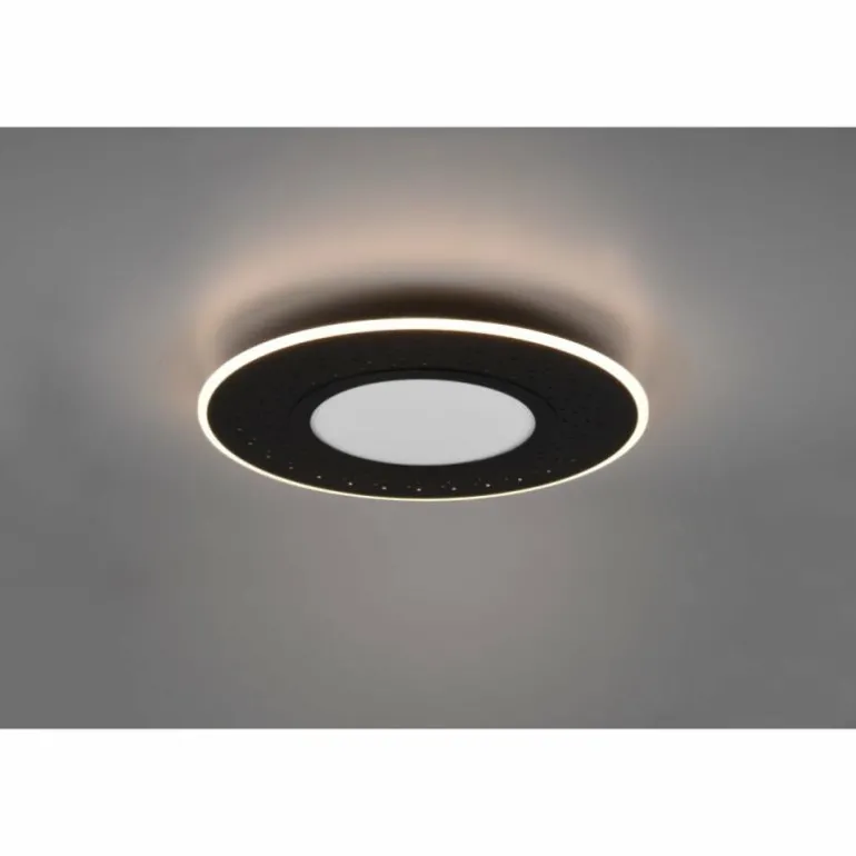 Plafonnier Trio-Leuchten Verus LED Noir, 1 lumière, Télécommandes
