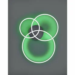 Plafonnier Trio-Leuchten Winona LED Noir, 2 lumières, Télécommandes, Changeur de couleurs