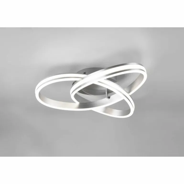 Plafonnier Trio-Leuchten Yara LED Nickel mat, 1 lumière