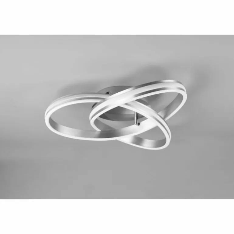 Plafonnier Trio-Leuchten Yara LED Nickel mat, 1 lumière