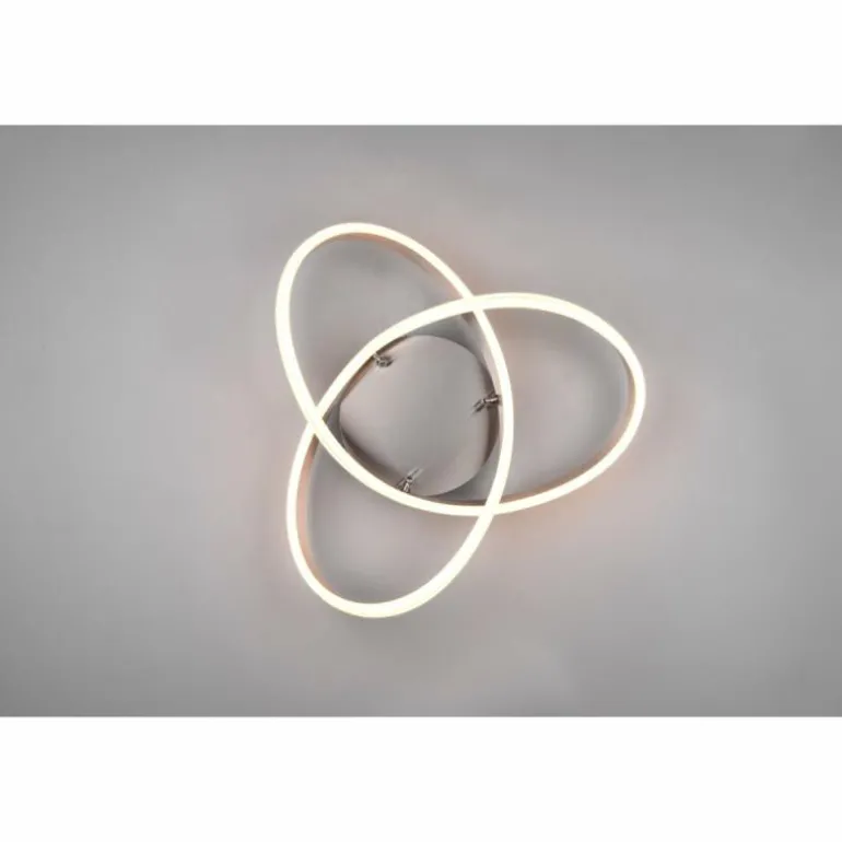 Plafonnier Trio-Leuchten Yara LED Nickel mat, 1 lumière