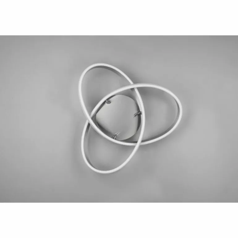 Plafonnier Trio-Leuchten Yara LED Nickel mat, 1 lumière