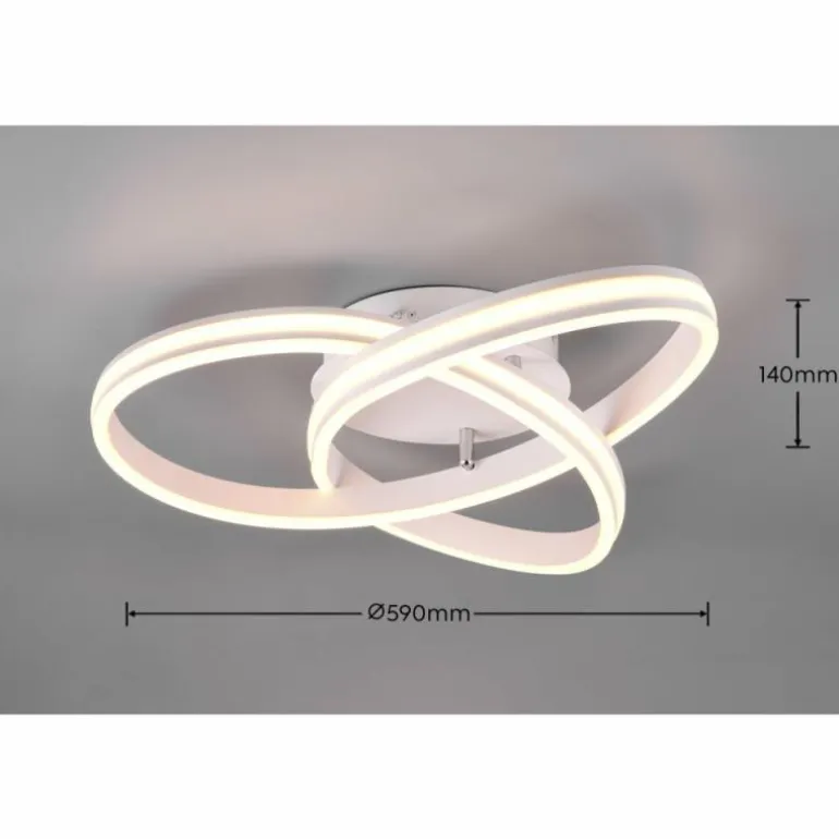 Plafonnier Trio-Leuchten Yara LED Blanc, 1 lumière