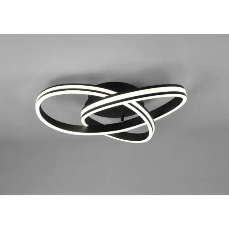 Plafonnier Trio-Leuchten Yara LED Noir, 1 lumière