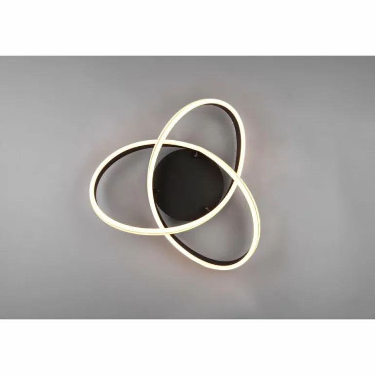 Plafonnier Trio-Leuchten Yara LED Noir, 1 lumière