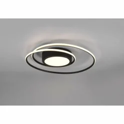 Plafonnier Trio-Leuchten Yava LED Noir, 1 lumière, Télécommandes