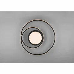 Plafonnier Trio-Leuchten Yava LED Noir, 1 lumière, Télécommandes