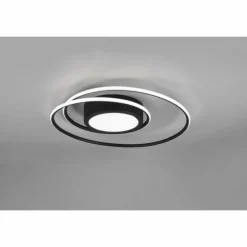 Plafonnier Trio-Leuchten Yava LED Noir, 1 lumière, Télécommandes