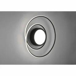 Plafonnier Trio-Leuchten Yava LED Noir, 1 lumière, Télécommandes