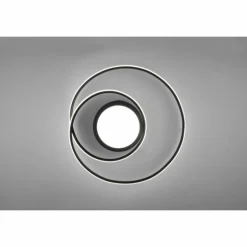 Plafonnier Trio-Leuchten Yava LED Noir, 1 lumière, Télécommandes