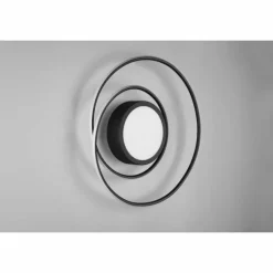 Plafonnier Trio-Leuchten Yava LED Noir, 1 lumière, Télécommandes