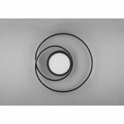 Plafonnier Trio-Leuchten Yava LED Noir, 1 lumière, Télécommandes