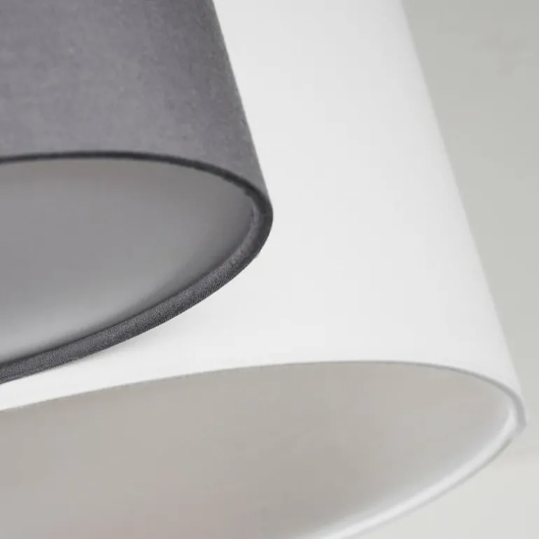 Plafonnier Trisett Gris, Noir, Blanc, 4 lumières