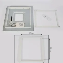 Plafonnier Turbalá LED Blanc, 2 lumières, Télécommandes, Changeur de couleurs