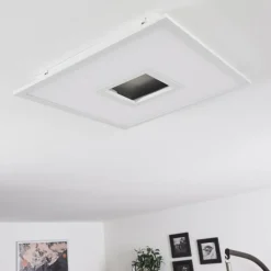 Plafonnier Turbalá LED Blanc, 2 lumières, Télécommandes, Changeur de couleurs