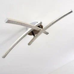 Plafonnier Tusula LED Acier inoxydable, 3 lumières