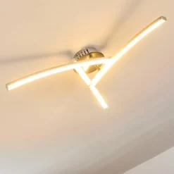 Plafonnier Tusula LED Acier inoxydable, 3 lumières