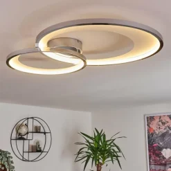 Plafonnier Tuzik LED Chrome, 1 lumière