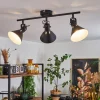 Plafonnier Upiano Noir, 3 lumières